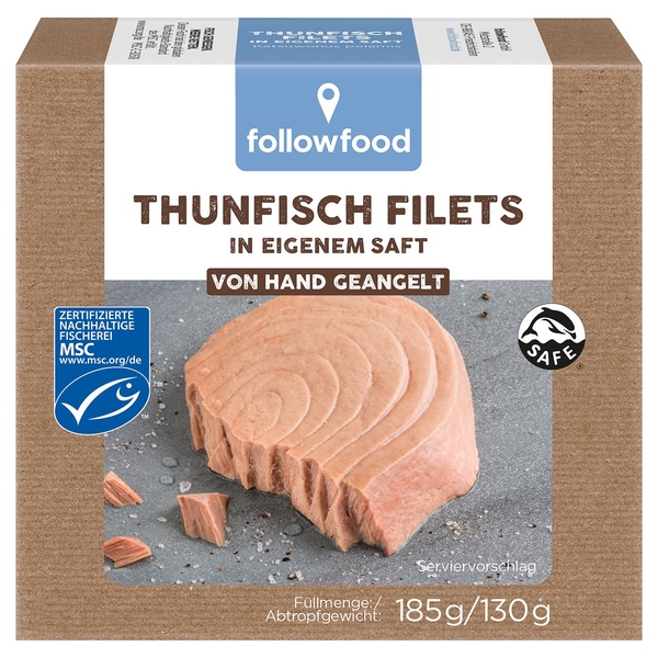 Bild 1 von FOLLOWFOOD Thunfischfilets 185 g