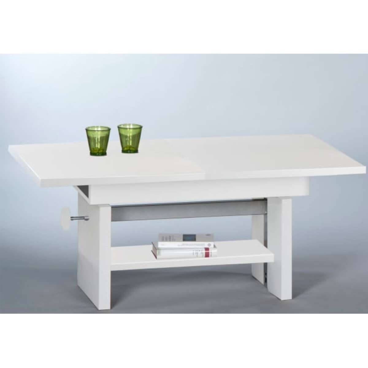 Bild 1 von Couchtisch Event Weiß Nachbildung ca. 110-150 x 46-64 x 65 cm