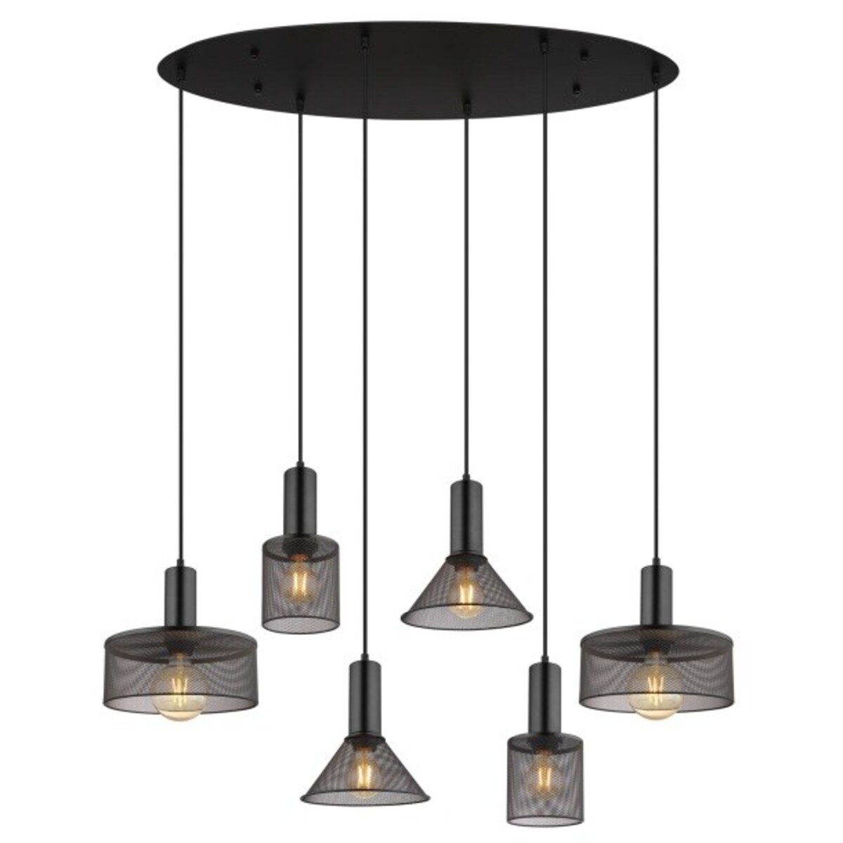 Bild 1 von GLOBO Retrofit Balkenpendel Jedd Schwarz 107x38,5cm H130cm