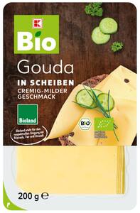 K-BIO Bioland Gouda oder Maasdamer, 200-g-Packg.