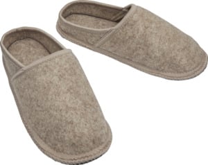 IDEENWELT Filz-Hausschuhe dunkelbeige-melange 43/44