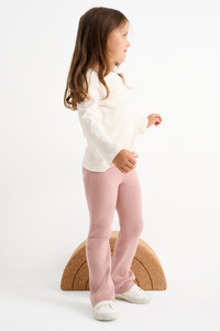 C&A Flared Strick-Leggings, Pink, Größe: 92