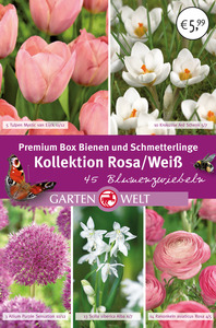 IDEENWELT Premium Box Bienen und Schmetterlinge Kollektion Rosa/Weiß