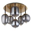 Bild 1 von GLOBO Retrofit Deckenlampe Blacky messingfarbig /rauchfarbig 63x63cm H49cm