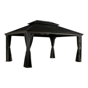 Sojag Pavillon Messina anthrazit Metall B/H/L: ca. 483x307x363 cm