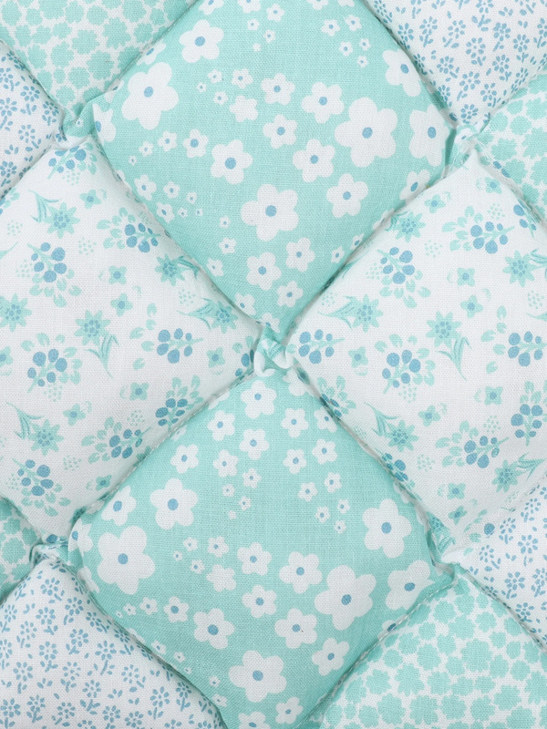 Bild 3 von Stuhlkissen im Patchworkdessin 40x40cm Blau