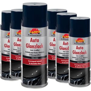 Carfit Auto Glanzlack, Schwarz 6er Set