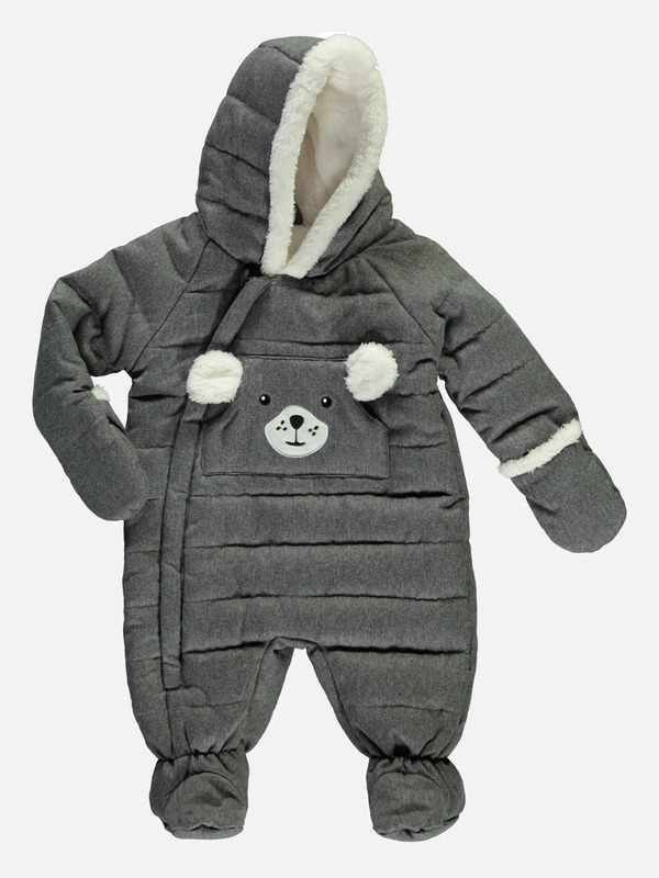 Bild 1 von Baby Unisex Overall mit Teddyfell Grau