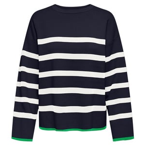 Only ONLALBERTE LS STRIPE Pullover Marine