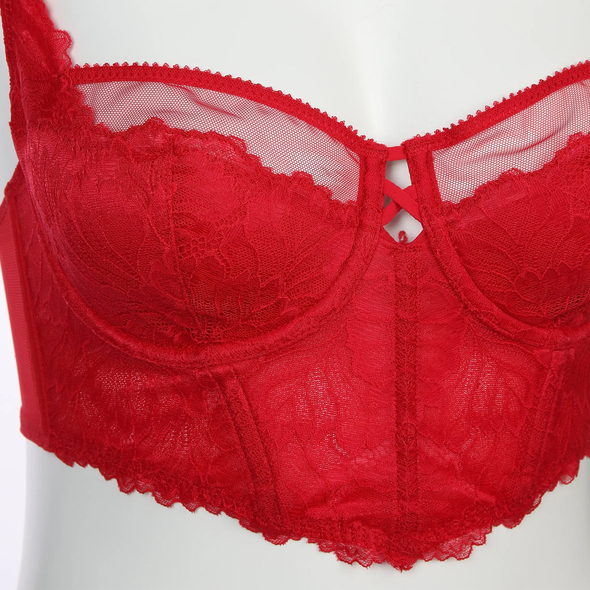 Bild 3 von Damen Bustier mit Spitze Rot
