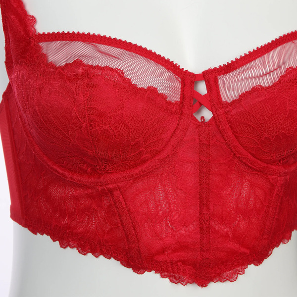 Bild 3 von Damen Bustier mit Spitze Rot