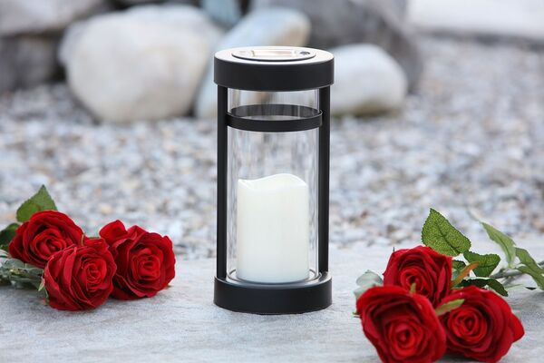 Bild 2 von I-Glow LED-Solar-Grablampe ARIMO - Schwarz/ Weiß