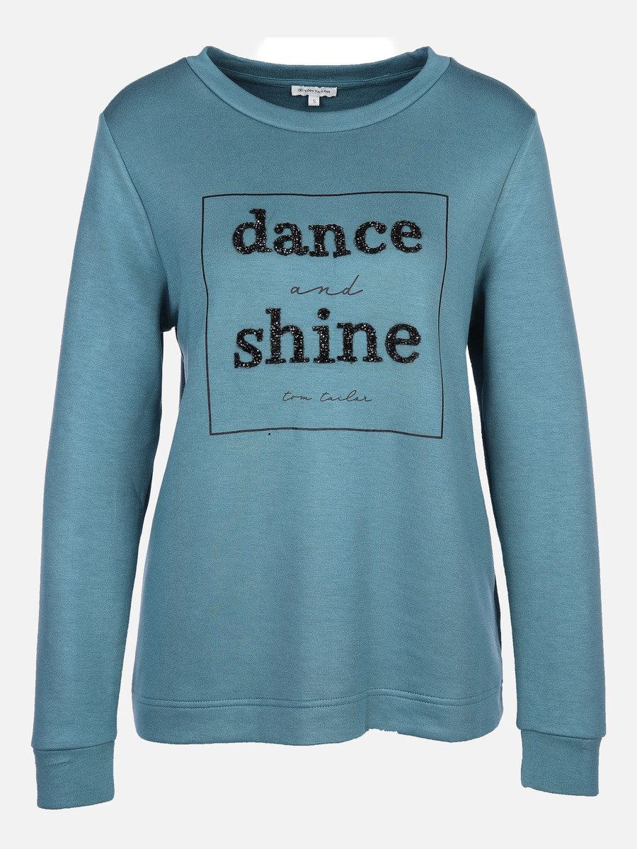 Bild 1 von Damen Sweatshirt mit Glitter Print Grün