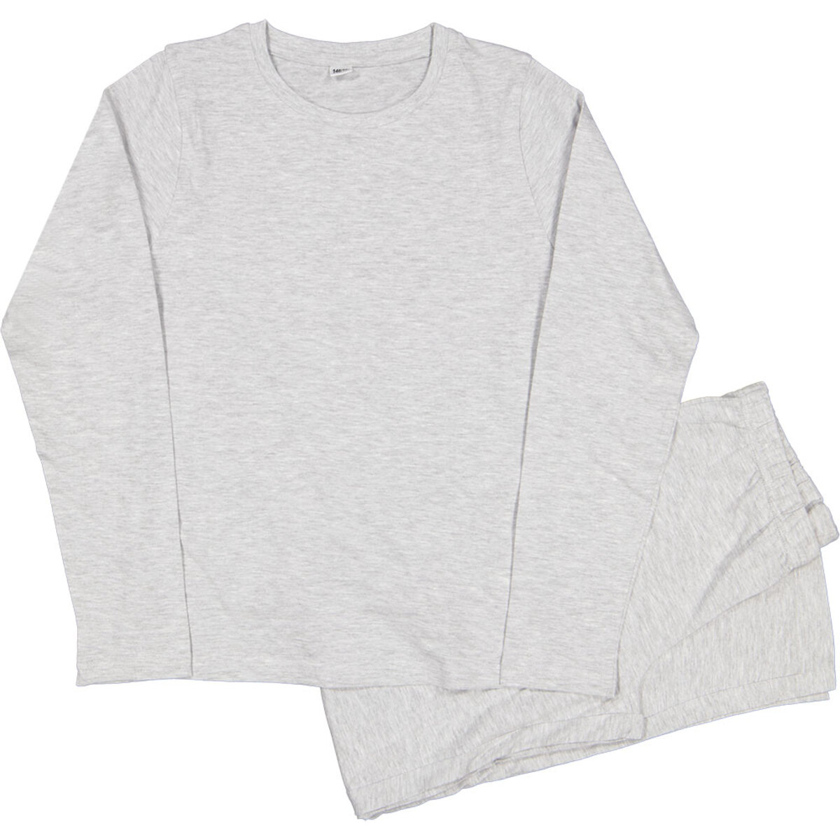 Bild 1 von Mädchenpyjama Lange Ärmel, Grau, 146/152