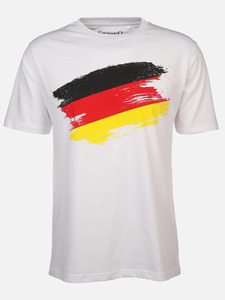 Unisex T-Shirt Fussball EM24 Deutschland Weiß