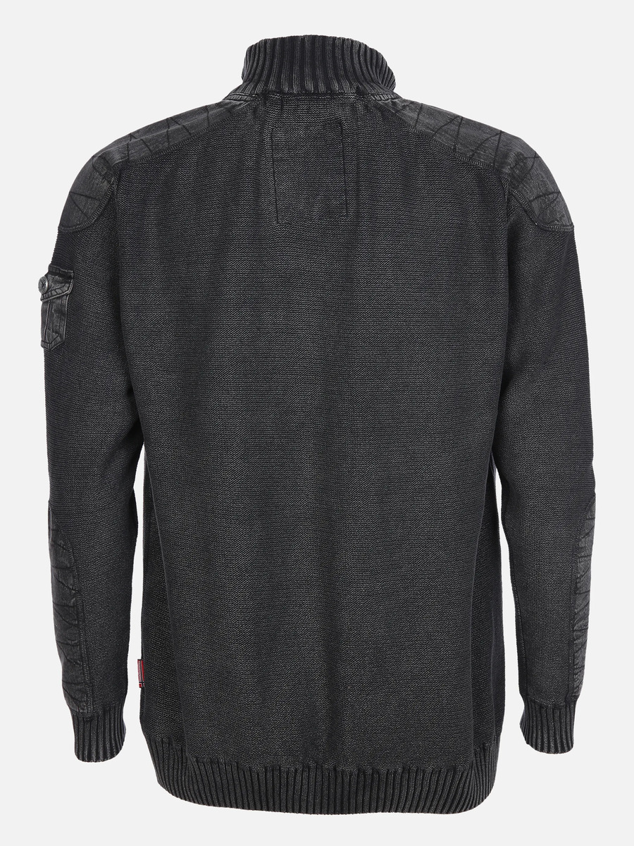 Bild 2 von Herren Stricktroyer mit Stickerei-Applikation Grau