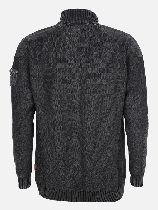 Bild 2 von Herren Stricktroyer mit Stickerei-Applikation Grau