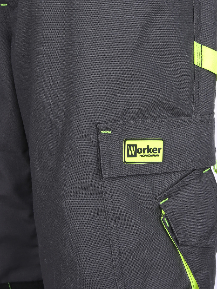 Bild 3 von Herren Thermoarbeitshose mit Neondetails Grau