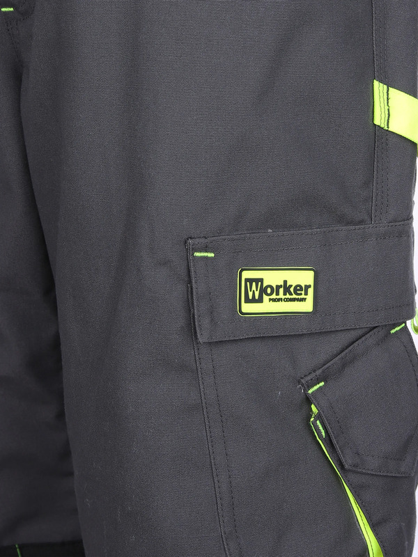 Bild 3 von Herren Thermoarbeitshose mit Neondetails Grau