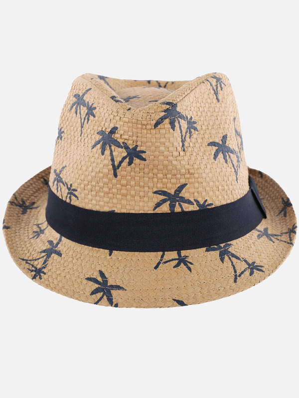 Bild 1 von Jungen Trilby Hut mit Alloverprint Beige