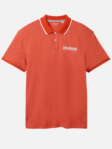 Herren Poloshirt mit Streifen Orange