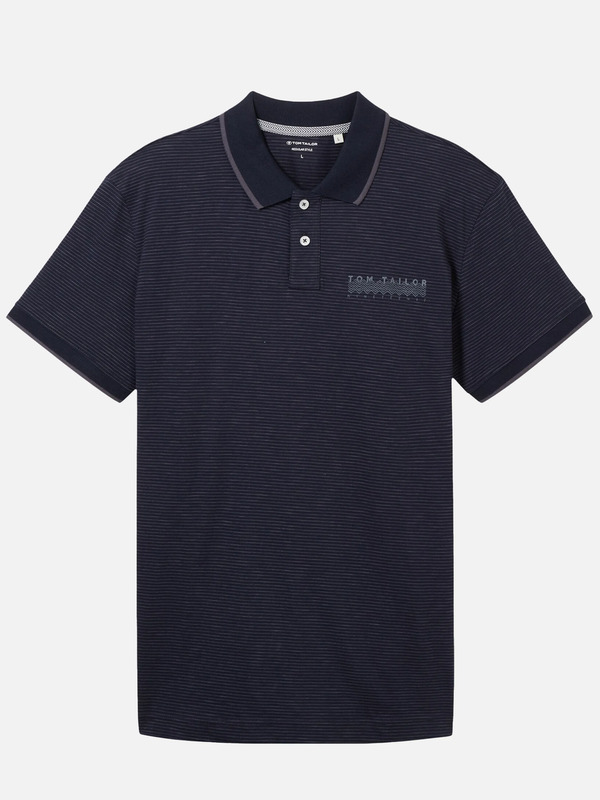 Bild 1 von Herren Poloshirt mit Streifen Blau