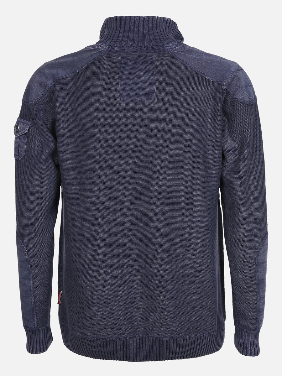 Bild 2 von Herren Stricktroyer mit Stickerei-Applikation Blau