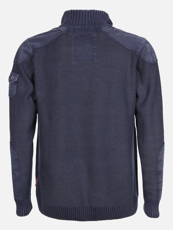 Bild 2 von Herren Stricktroyer mit Stickerei-Applikation Blau