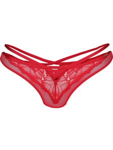 Damen Tanga High Waist Rot