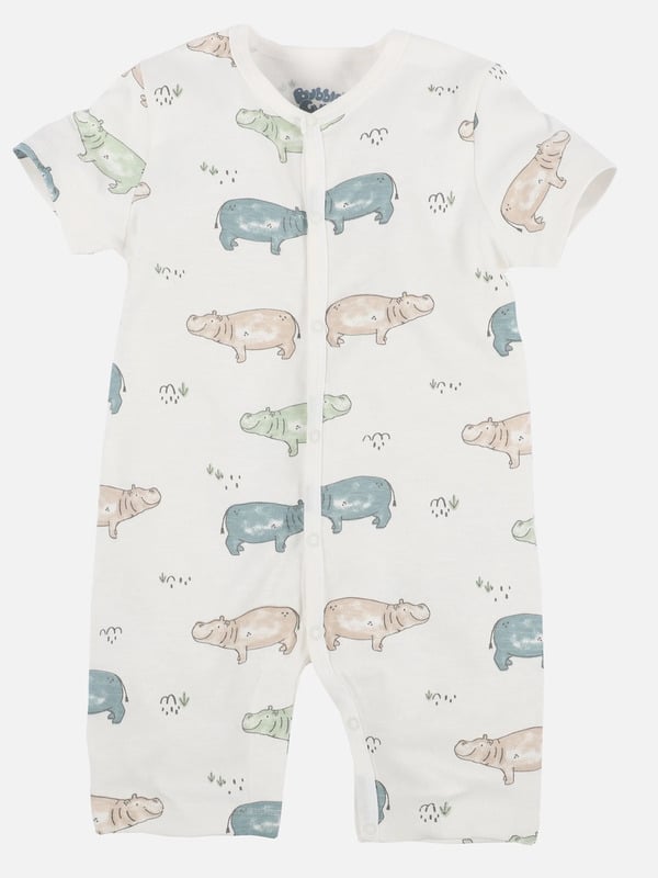 Bild 1 von Baby unisex Kurzarmbody mit Print Weiß