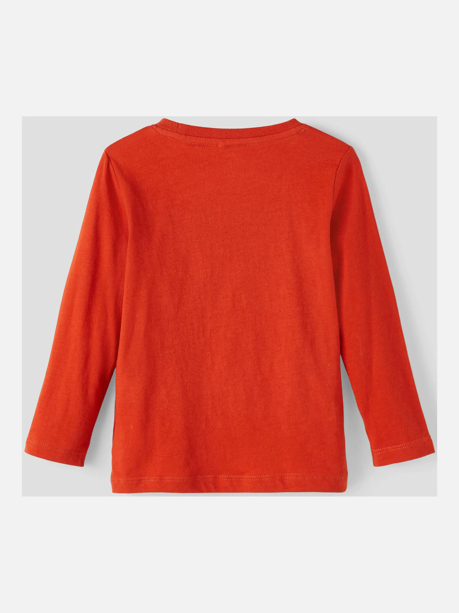 Bild 2 von Jungen Langarmshirt mit Frontprint und Applikation Orange