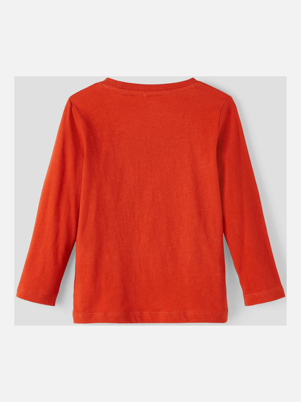 Bild 2 von Jungen Langarmshirt mit Frontprint und Applikation Orange