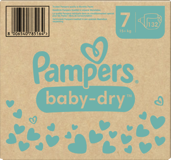 Bild 3 von Pampers Baby Dry Windeln Gr.7 (15+kg) Monatsbox