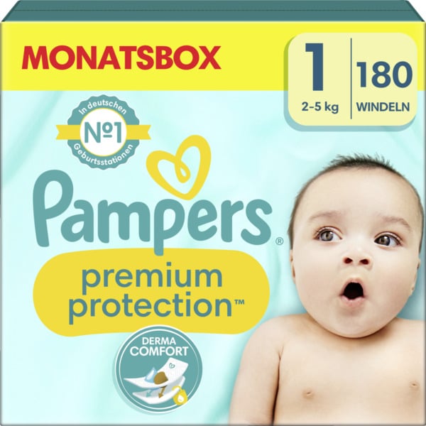 Bild 1 von Pampers premium protection Windeln New Baby Gr.1 (2-5kg) Monatsbox