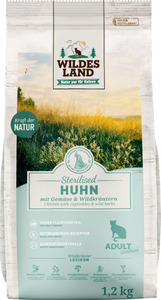 Wildes Land Katzentrockenfutter Huhn Sterilised, 1,2 kg