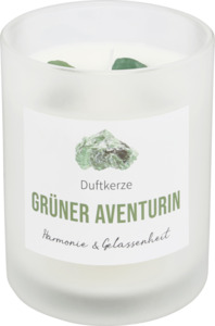 IDEENWELT Duftkerze Grüner Aventurin Harmonie & Gelassenheit