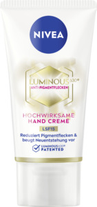 NIVEA Hand Creme Luminous630° Anti-Pigmentflecken hochwirksame LSF 15, 50 ml