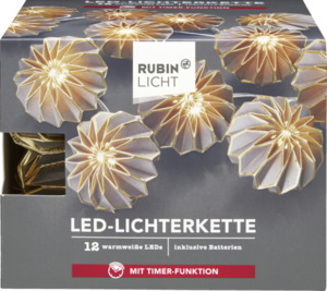 Rubin Licht LED-Lichterkette grau/gold