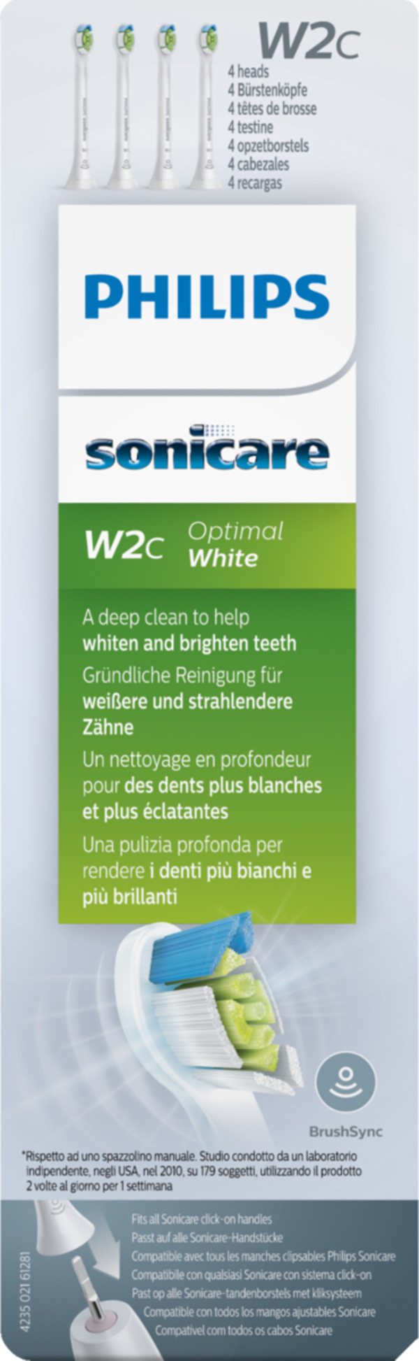 Bild 1 von PHILIPS Sonicare Optimal White Bürstenköpfe HX6074/27