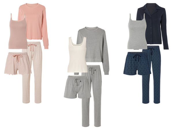 Bild 1 von esmara® Damen Pyjama-Set, 4-teilig, für jede Jahrezeit