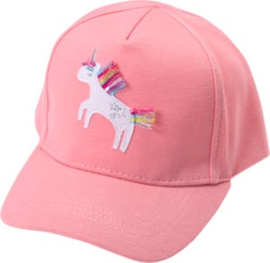 PUSBLU Basecap mit Einhorn-Motiv, rosa, Gr. 50/51