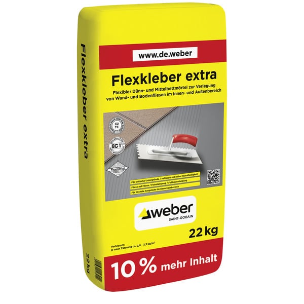 Bild 1 von Saint-Gobain Weber Flexkleber Extra 22 kg