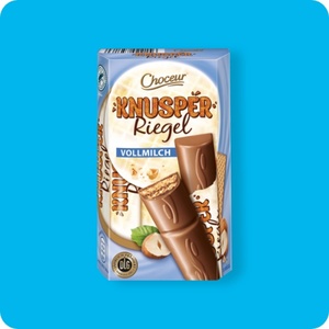 CHOCEUR Schoko-Knusper-Riegel, Vollmilch oder Zartbitter