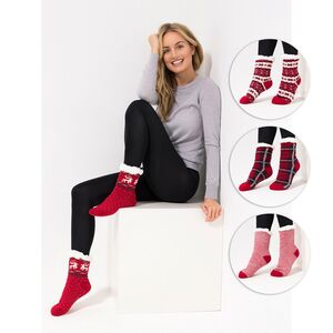 MUK LUKs Stoppersocken gefüttert gemustert 4er Pack