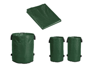 PARKSIDE® Gartenabfallsack / Gartenabfallsack-Set / Garten- und Autoplane, zusammenfaltbar,  125 l