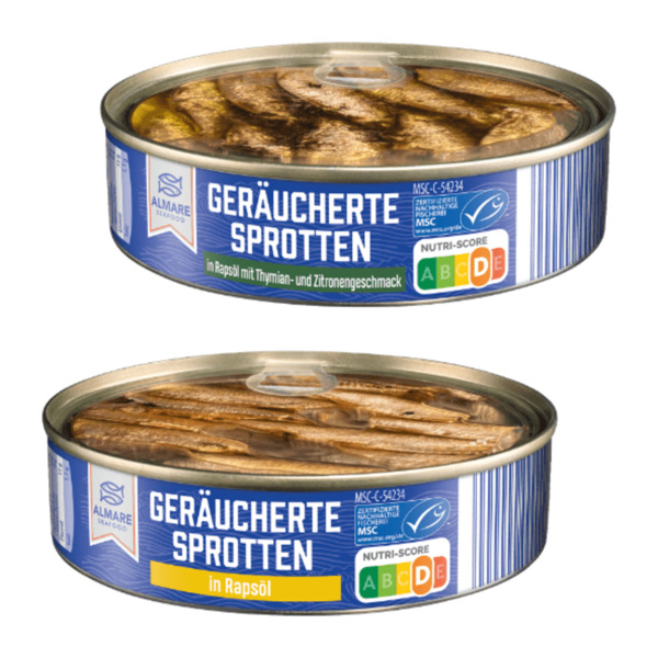 Bild 1 von ALMARE Geräucherte Sprotten 160g