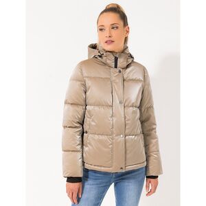 STEFFEN SCHRAUT Steppjacke, 1/1-Arm Schimmer-Optik abnehmbare Kapuze figurumspielend