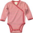 Bild 1 von ALANA Baby Wickelbody, Gr. 62/68, aus Bio-Wolle und Seide, weiß, rosa