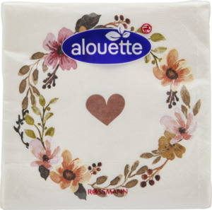 alouette Cocktail-Serviette Kranz mit Herz