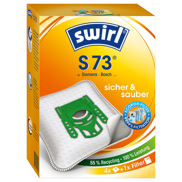 Bild 1 von Swirl® Staubsaugerbeutel S73 4er+1 Filter